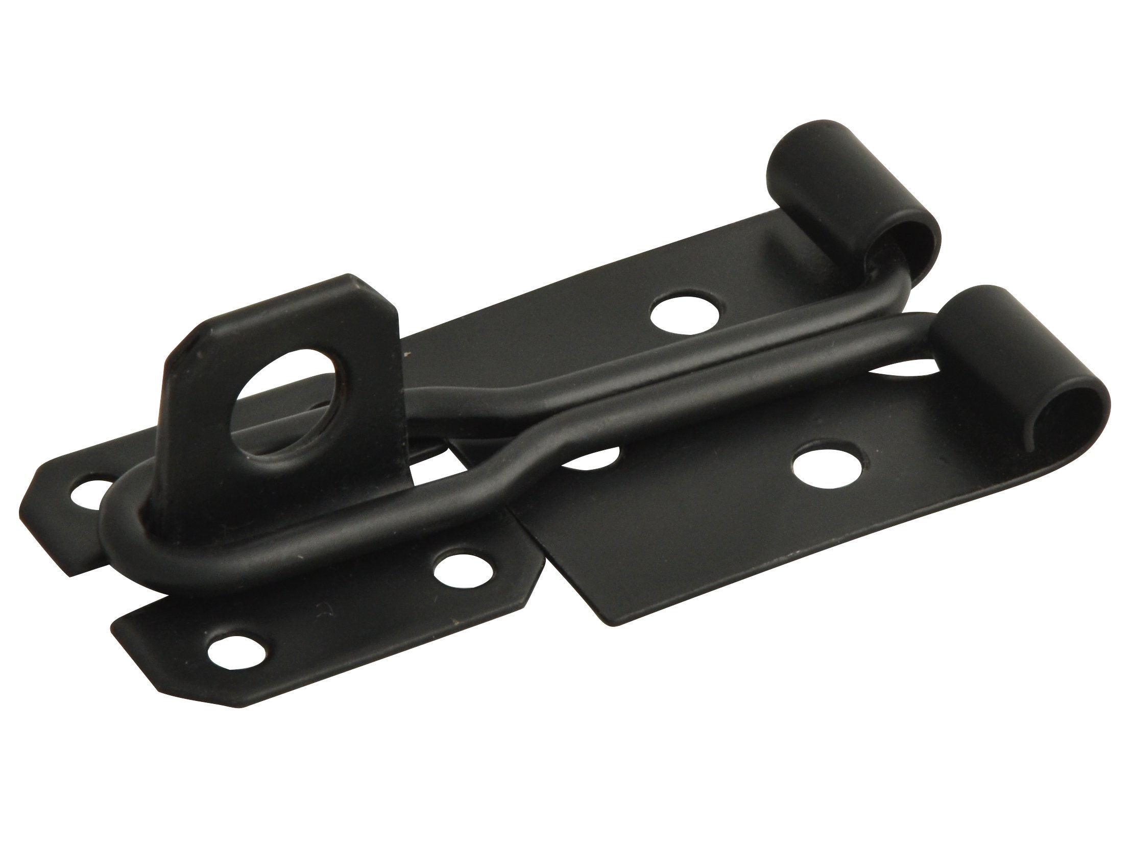 Forge 100mm Hasp and Staple with Wire Powder Coated Finish - Black
