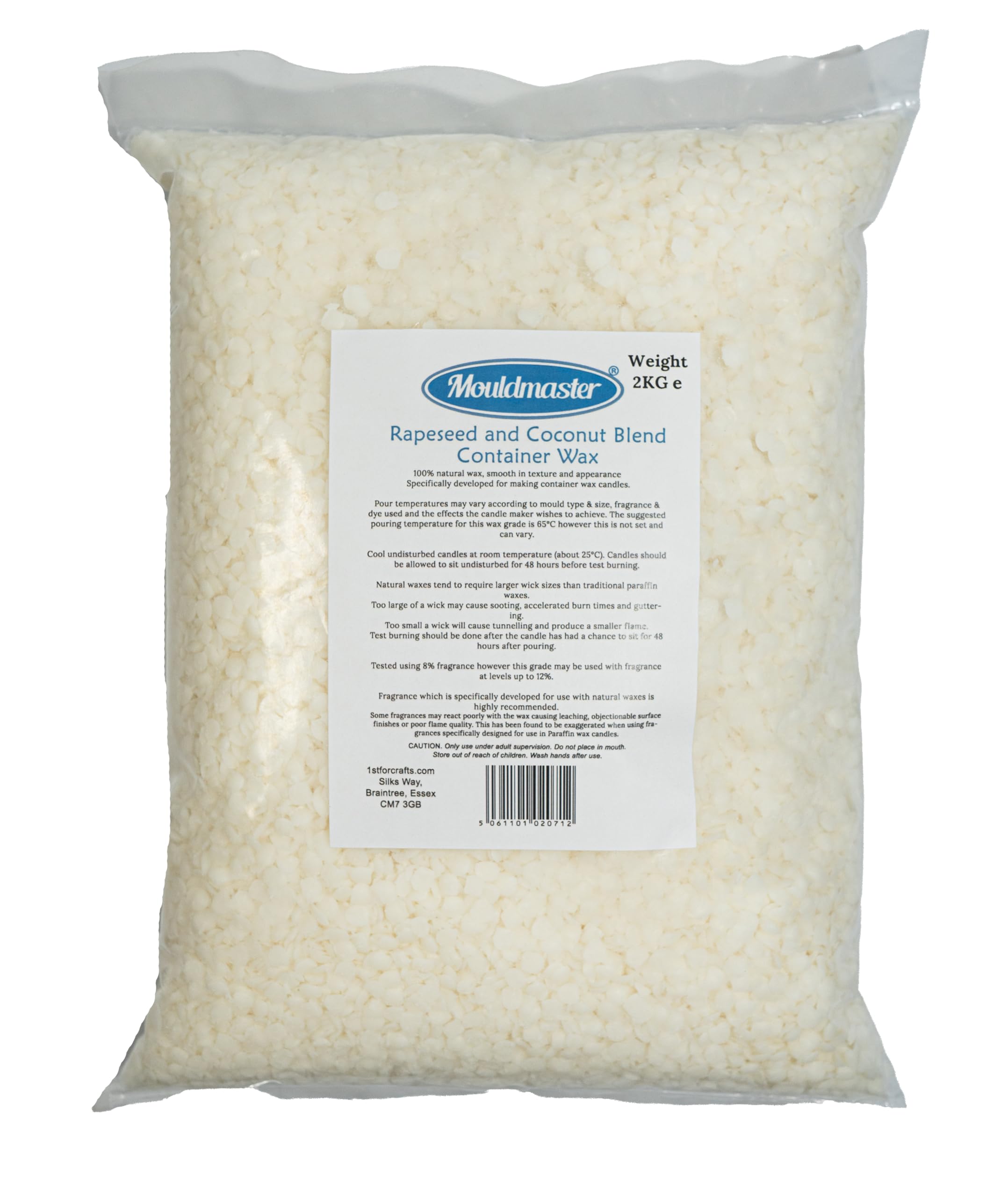 Rapeseed and Coconut Blend Container Wax 2KG, KRC04, Cream/Offwhite