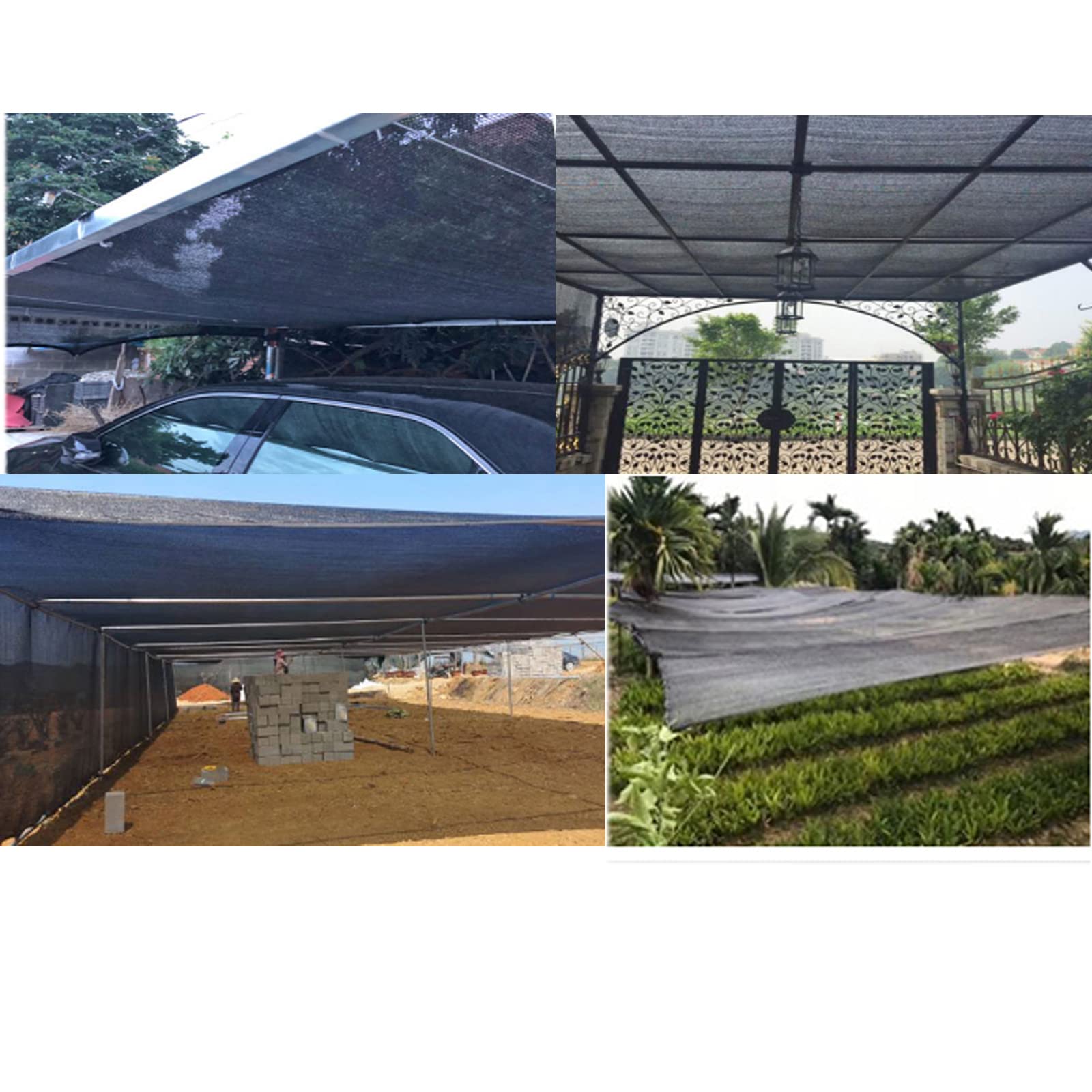 Filet D'Ombrage Voiles pour Patio Protection Solaire à Résistante Voile Ombrage Ajourée Filet Protection Solaire Abat Jour Maille Résistante pour Plantes (4x6m(13.12x19.69ft))