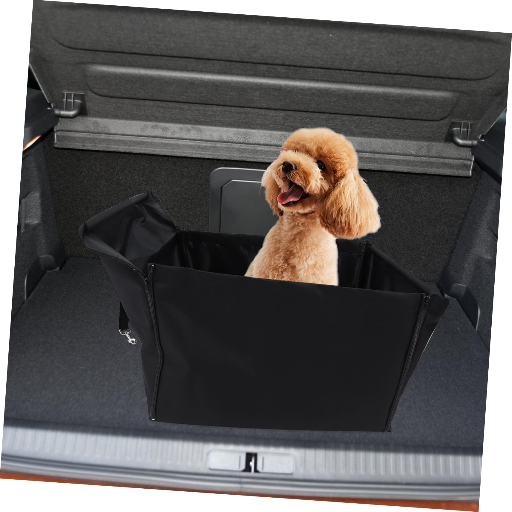 Asiento para Perros y Gatos para Coche Ajustable de Oxford Negro
