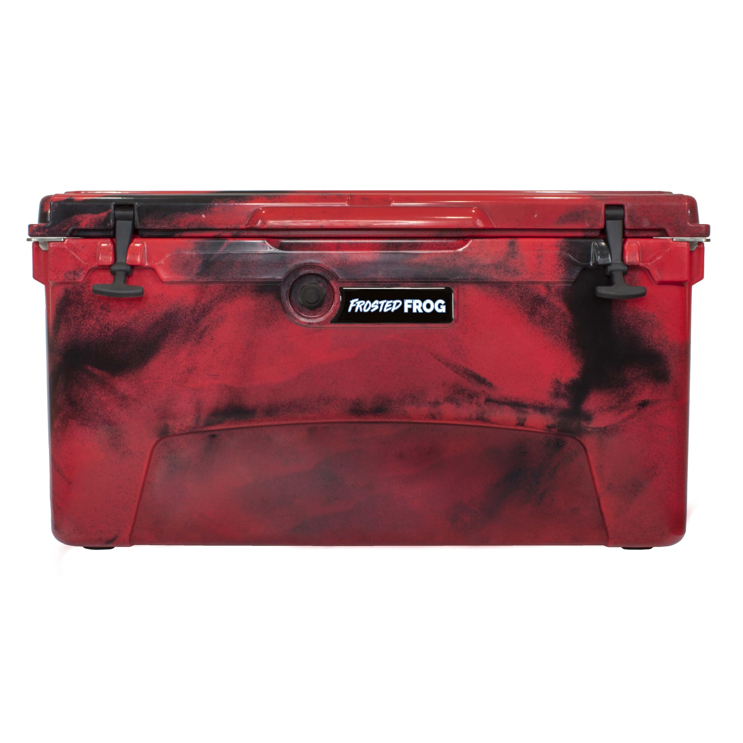 Frosted Frog Red Camo 75 Quart Ice Chest Heavy Duty High Performance Roto-Molded Commercial Grade Insulated Cooler