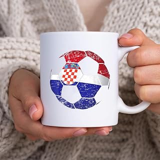 Croatia Soccer Ball Flag Jersey Shirt - Croatian Football Black, One SizeMug, Tea Mug, Tea Cup, Coffee Cup
