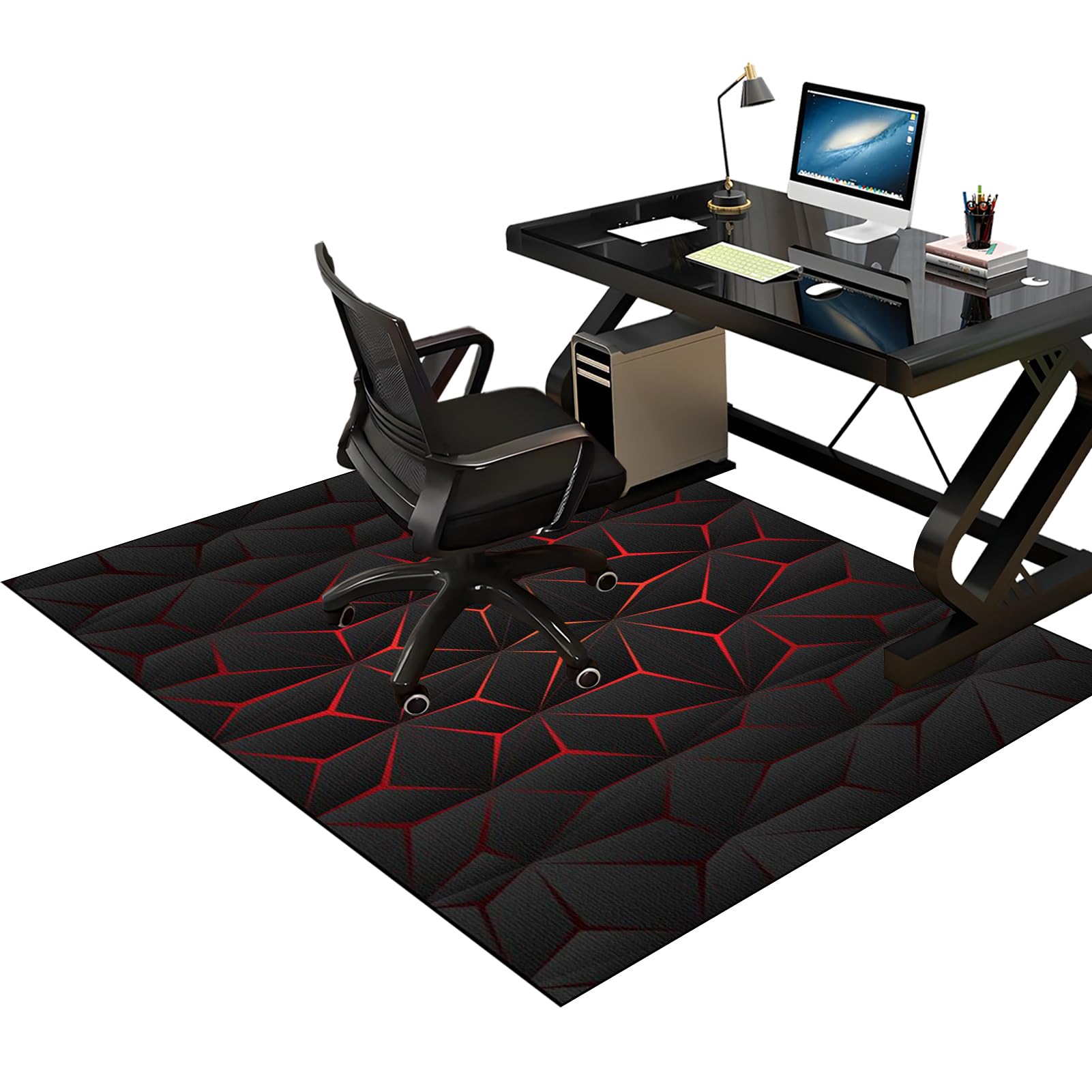 Office Chair Mat, Non-slip Gaming Chair Mat, Computer Chair Mat for Hardwood Floors Floor Protectors for Rolling Chairs, 70 x 100 cm Multi-Purpose Low-Pile Chair Carpet Hard Floor Protector Mat