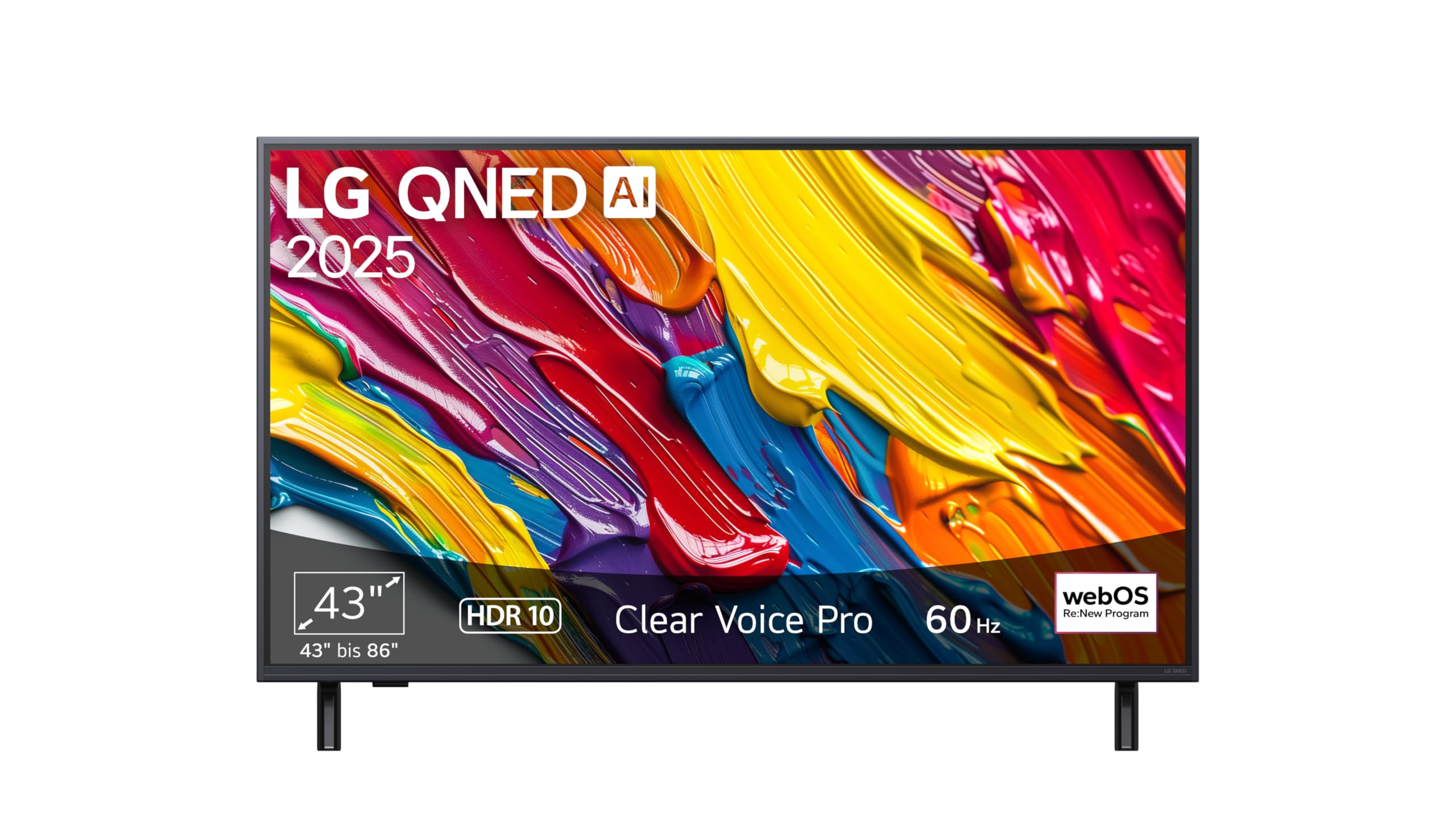 LG 43QNED82A6B TV 43 Zoll (109 cm) 4K QNED AI TV (α7 Gen8 4K AI Prozessor, webOS 25, 60Hz) [Modelljahr 2025]