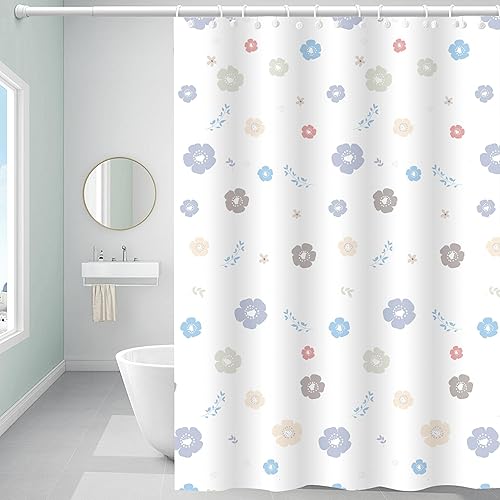 Miniatura 13 de Forro de cortina de ducha de plástico, forro de ducha de EVA 6G de alta calidad, cortinas de ducha para baño con 3 pesos magnéticos y ojales a Gotas