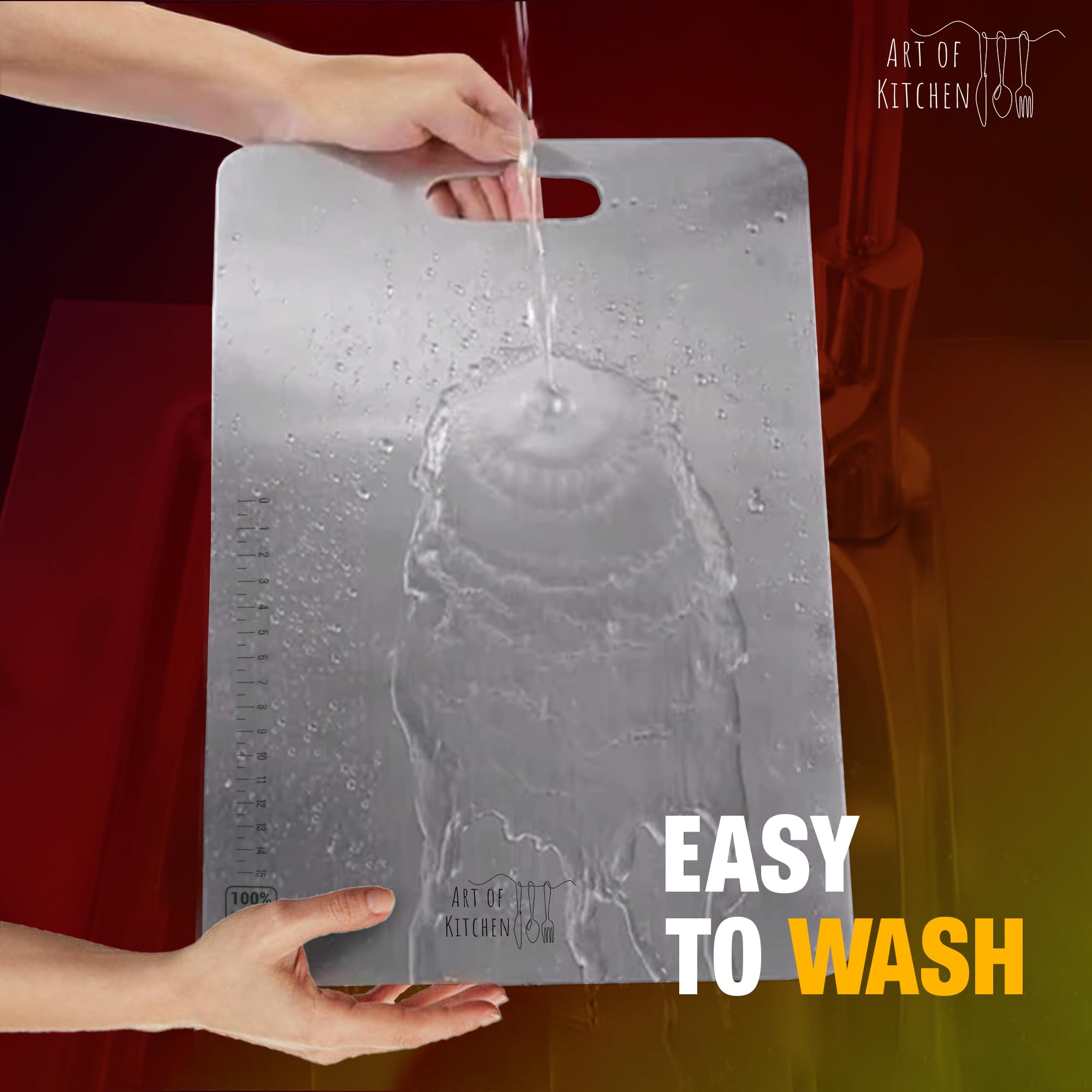 Stainless Steel Chopping Board - Durable & Hygienic -6 Stainless Steel Chopping Board - Durable & Hygienic -6