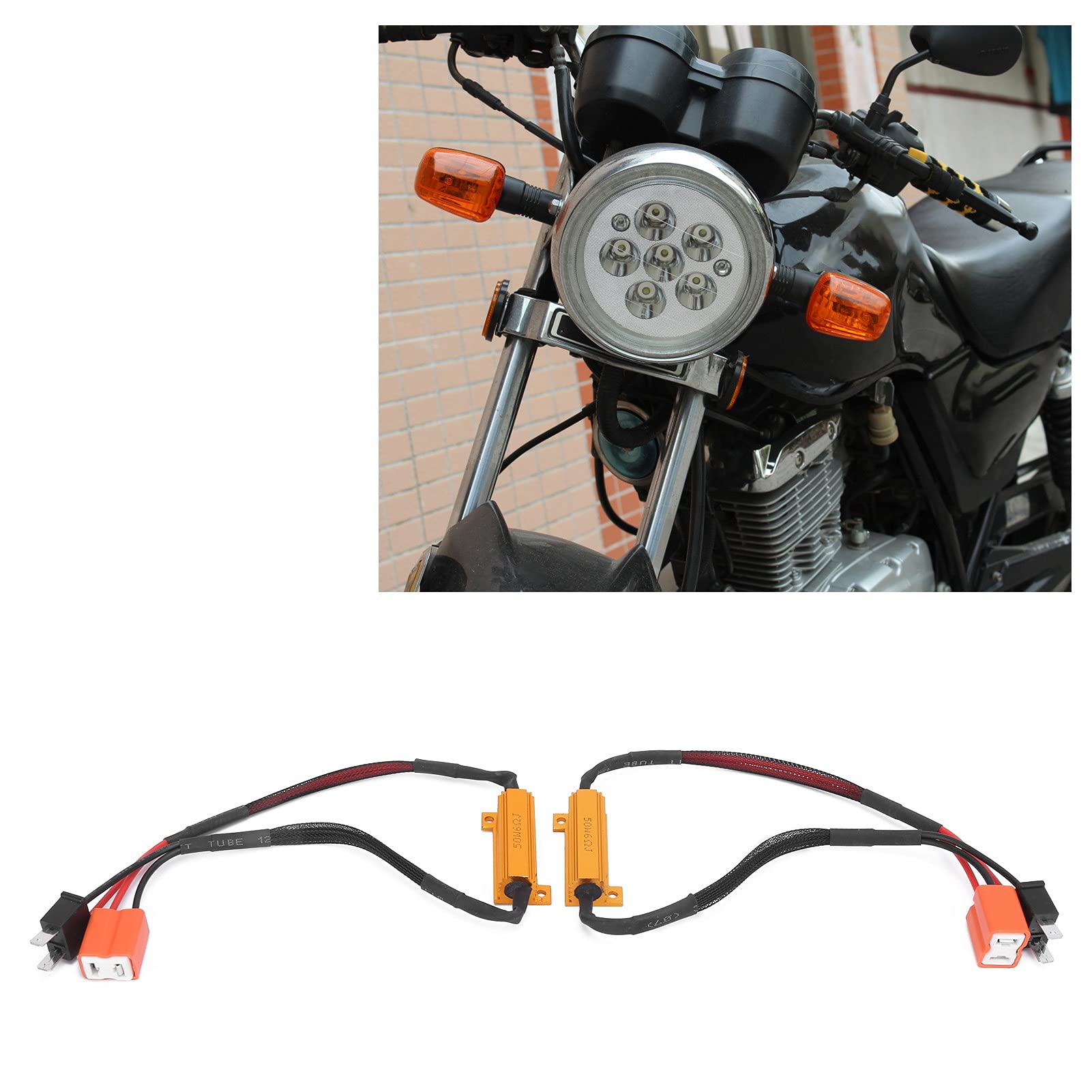 2 Szt. Rezystor Obciążenia LED, H7 50W 12-15V LED światła Przeciwmgielne Wolne Od Błędów Dekoder, Auto Reflektor Samochodowy Przeciw Migotaniu Do Modyfikacji Samochodu