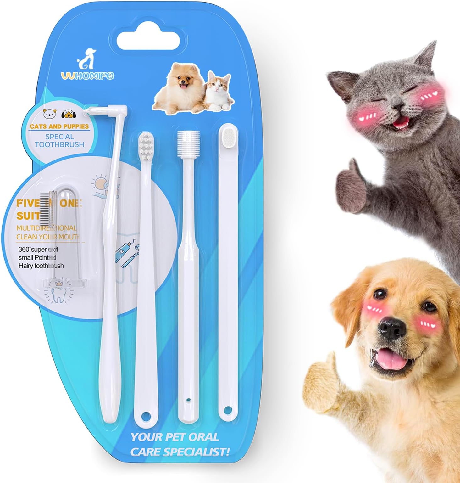 Petosan Puppy and Toy Breed Toothbrush, Dental Cleaning