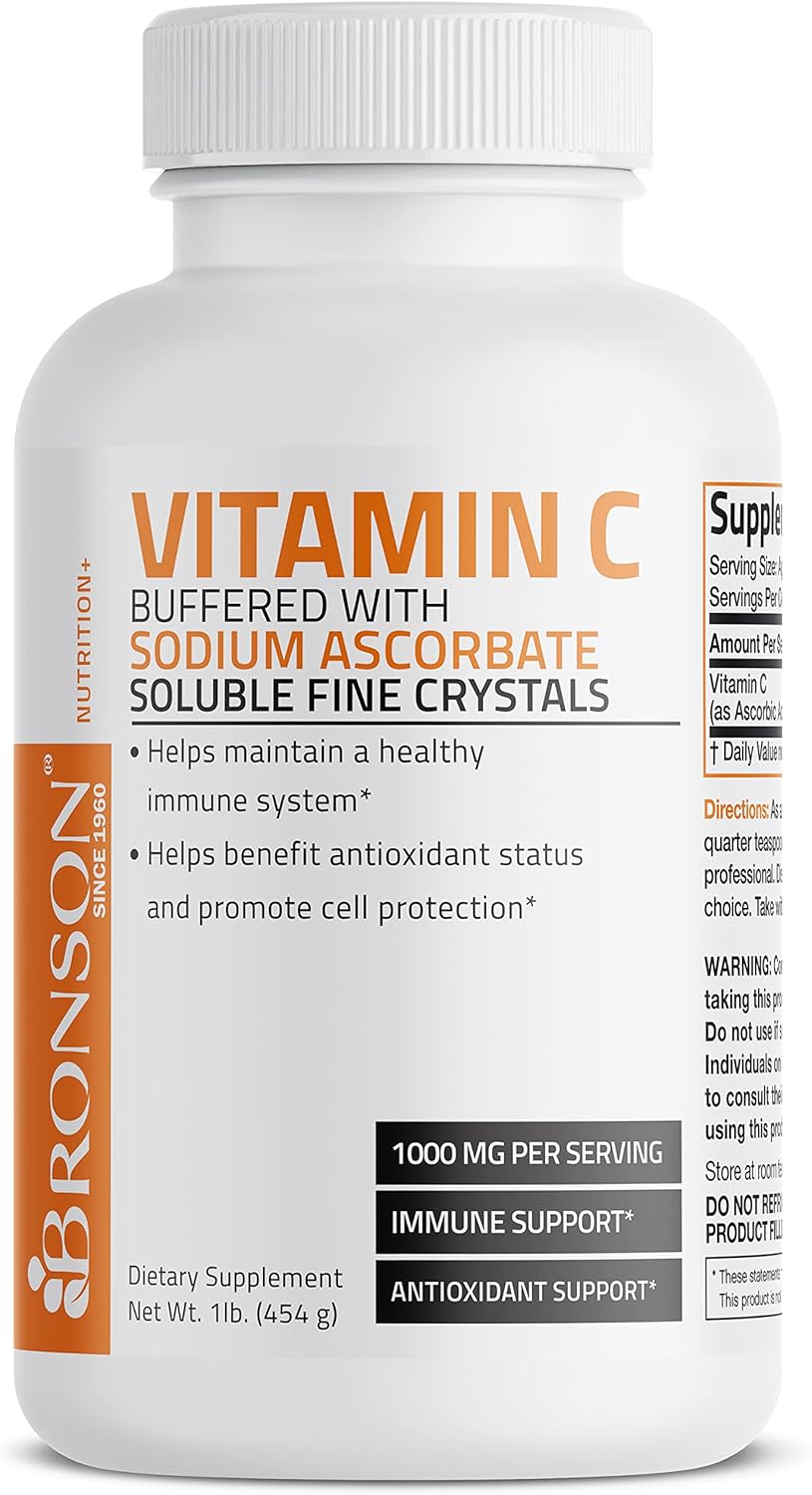 Buffered Vitamin C Powder Ascorbic Acid Buffered with Sodium Ascorbate Soluble Fine