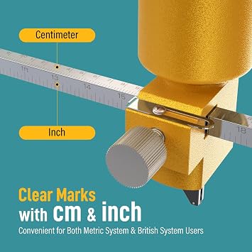 B BLOOMOAK Heavy Duty Circular Glass Cutter with Round Knob Handle and Suction Cup Adjustable Diamond Glass Cutter Tool Set 24 with Extra Blade (60cm)