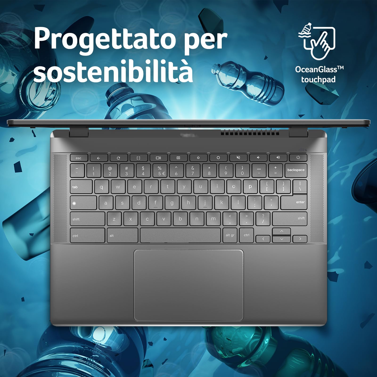 Acer Chromebook Plus 514 CB514-3H-R6T9 Laptop con IA Google | AMD Ryzen 5 7520C, 8 GB DDR5, 256 GB PCIe SSD, Display 14" WUXGA IPS, Radeon Graphics