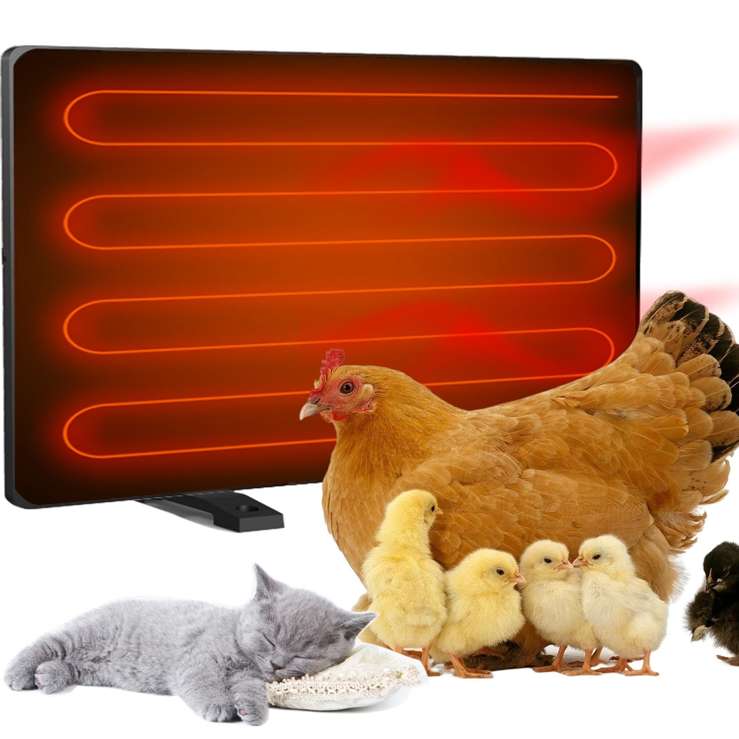 Hu0026G lifestyles Chicken Coop Heater Radiant Heat Chicken Heater Energy  Efficient Design Safer Than Brooder Lamps Heater for Chicken Coop 120W :  Amazon.ca: Patio, Lawn u0026 Garden