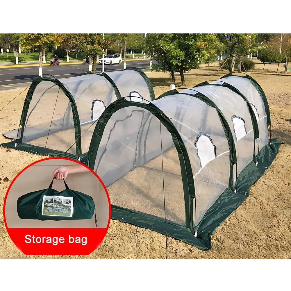 Zfmnoyev Túnel Invernadero Pop Up, Mini Jardinería Planta Flor Habitación Sunshine, Invernaderos De Jardín Plegables con Puerta De Cremallera, para Exterior Patio(200x100x100 cm)