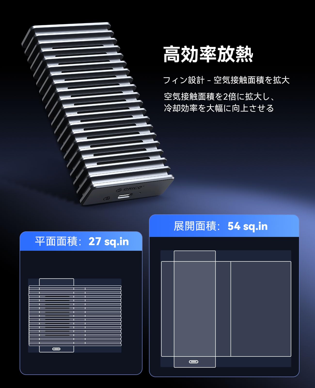 Amazon | ORICO 2TB 外付けSSD USB4.0 ポータブル・ソリッド・ステート