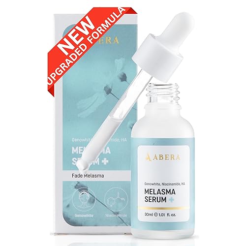 Abera Tratamiento de melasma para cara, removedor de manchas oscuras de melasma, suero corrector de manchas oscuras con juego de 5 máscaras para