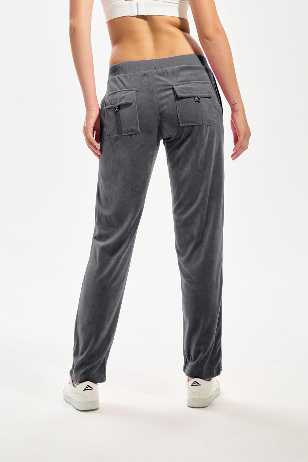 TanBridge Women's 2 Piece Solid Velvet Tracksuit Set Full Zip-up Hooded Sweatshirts & Pants Set - Image 6