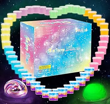Amazon | Galaxy Slimeパック、暗闇で光るスライム30個パックと