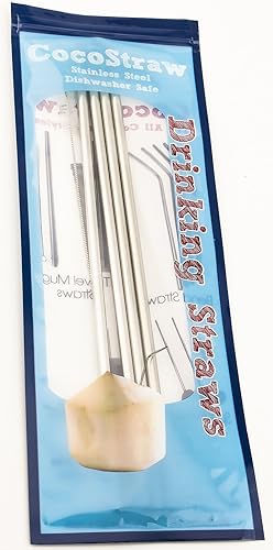 Miniatura 5 de Tapa de popote de 30 onzas + popote de acero inoxidable de repuesto para vaso Yeti RTIC Polar Drifter Big Boss Sic Tumbler Rambler con cepillo de