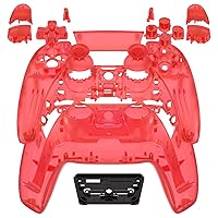 Vista 9 de eXtremeRate Full Set Shell with Buttons Touchpad Cover, Clear Atomic Purple Custom Replacement Decorative Trim Shell Front Back Plates Compatible