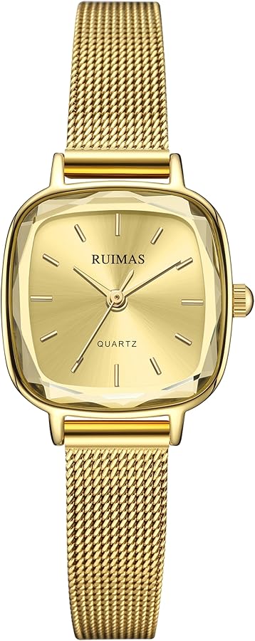 Amazon | 腕時計レディース 小さめ シンプル 防水 ゴールド細い