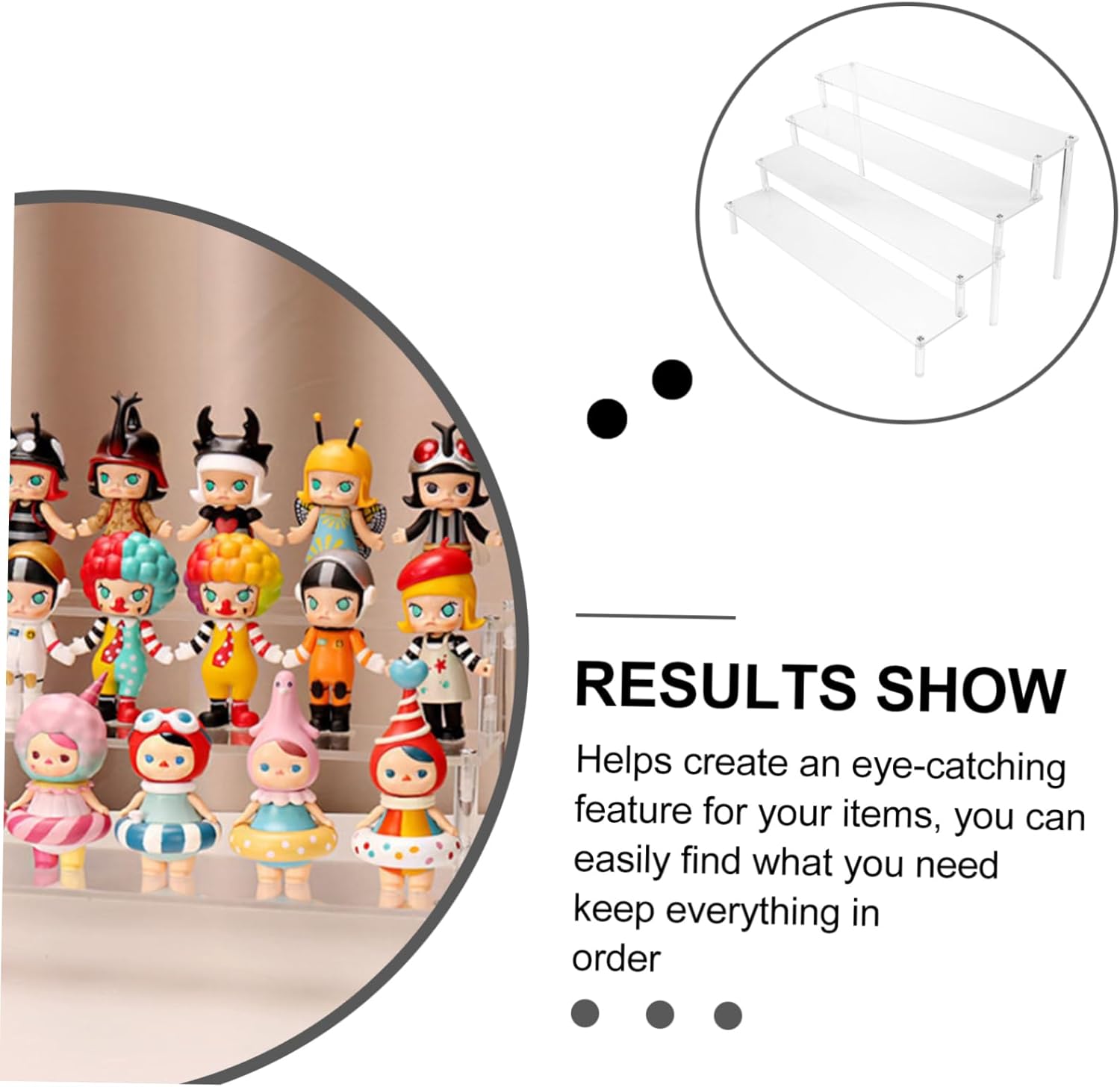 Acrylic Display Stand Detachable Cupcake Risers for Desserts Perfume Cosmetics and Crafts Space Saving Showcase for Collectibles and Ornaments