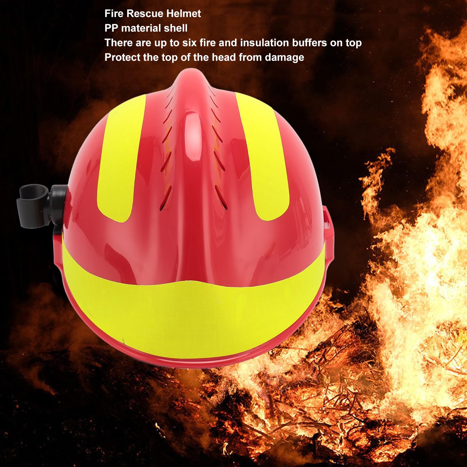 Casque de sécurité, Casque de sauvetage résistant aux chocs Casque de sécurité à ventilation réglable Casque de sécurité résistant à la chaleur pour la construction (rouge)