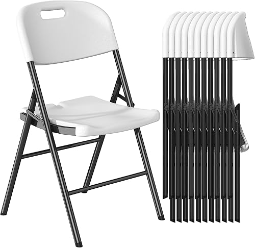 Miniatura 34 de Sillas plegables de resina con cojín, paquete de 4 sillas plegables blancas, sillas de plástico ligeras, cómodas sillas plegables para bodas,