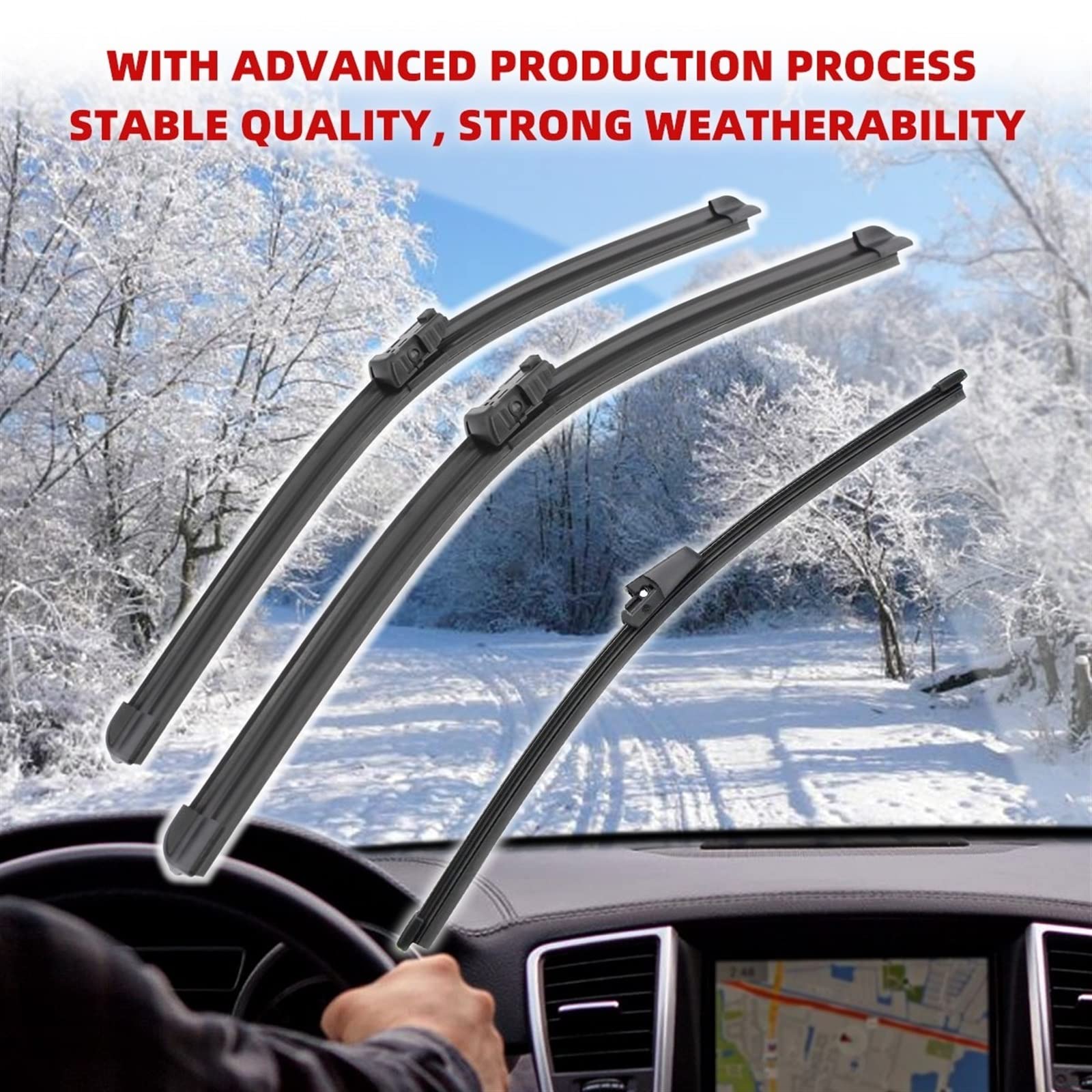 Spazzole Tergicristallo Per Volkswagen Tiguan 2007-2023 - Gomma Doppia, Facile Installazione