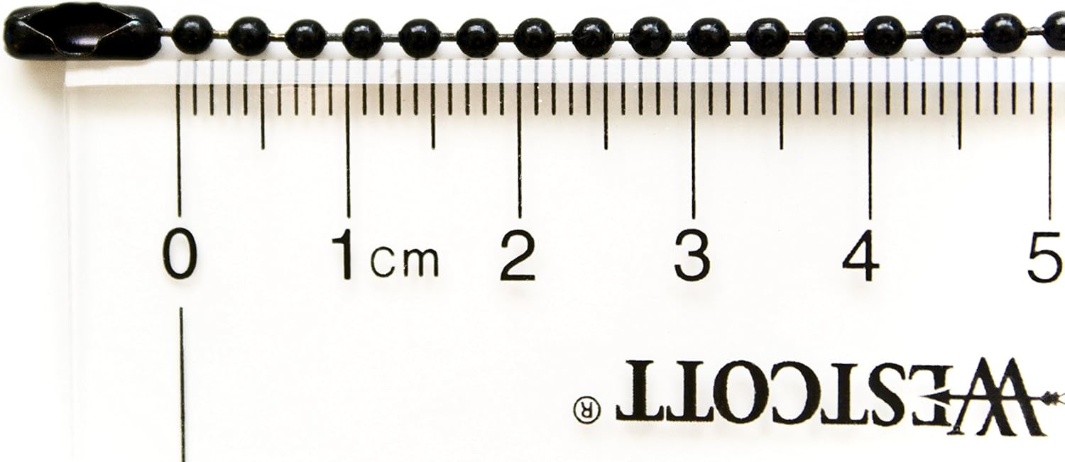 ONDEPOT 24 inch Military Spec Black Epoxy Coated 2.4mm Ball Chain Necklaces - pack of 50 pcs - Image 3
