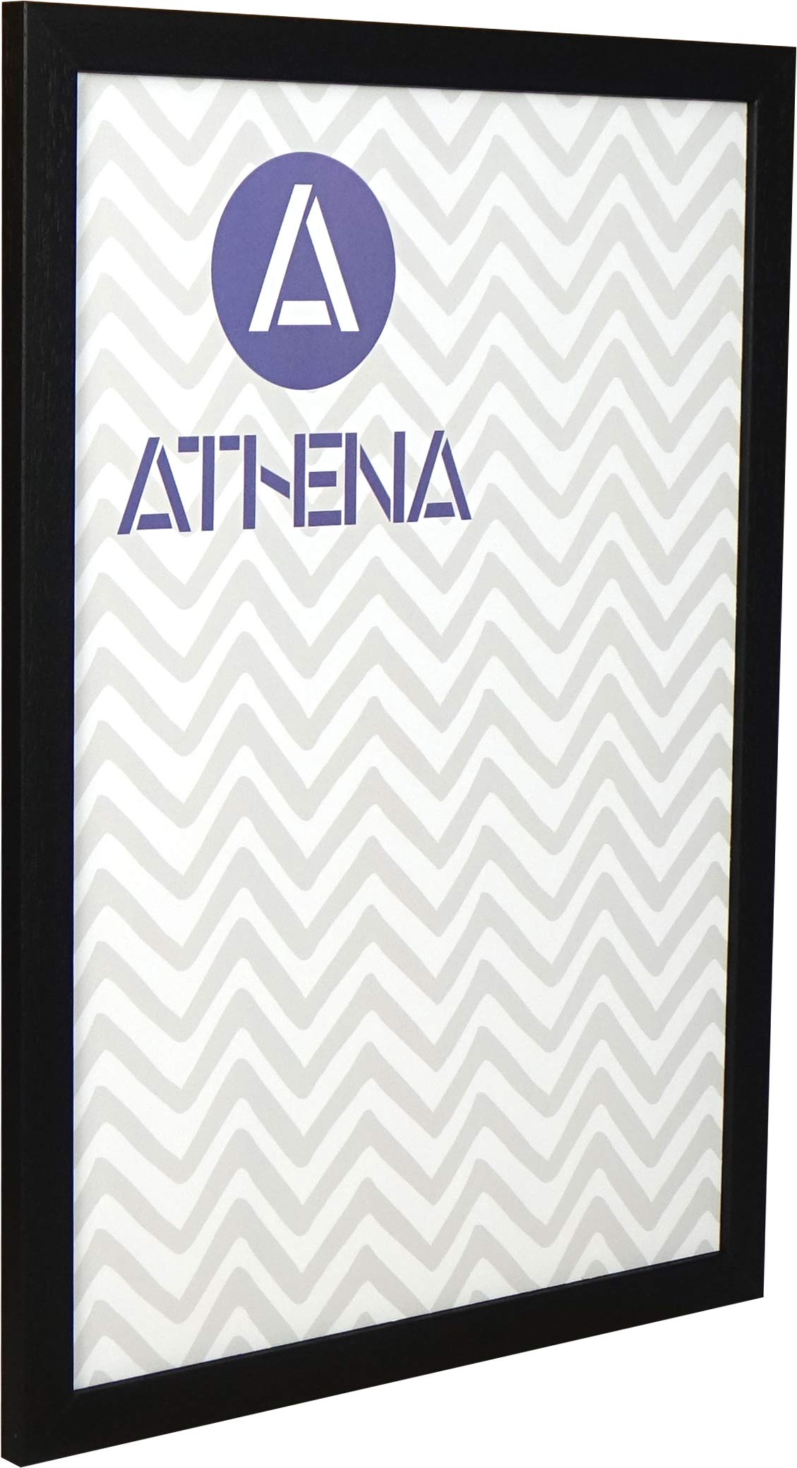 Athena Black Woodgrain Thin Premium Wood Picture Frame 30 X 40Cm - Photo Frame With Clear Styrene Sheet & Wall Mounted Hook
