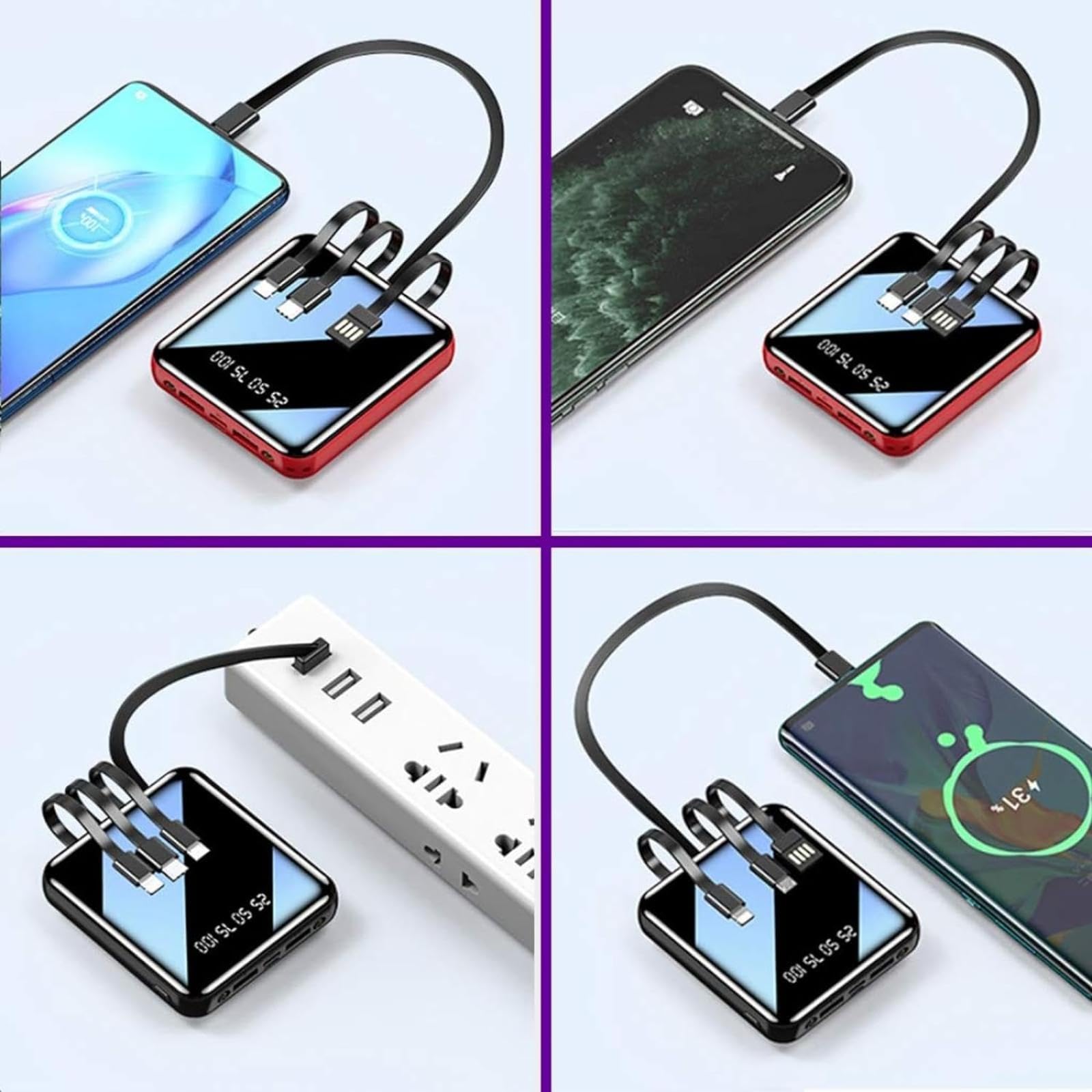 Powerbank Laptop Powerbank/Dostarczany z kablem powerbank o dużej pojemności 20000mAh zasilacz mobilny (8000mA/czarny)