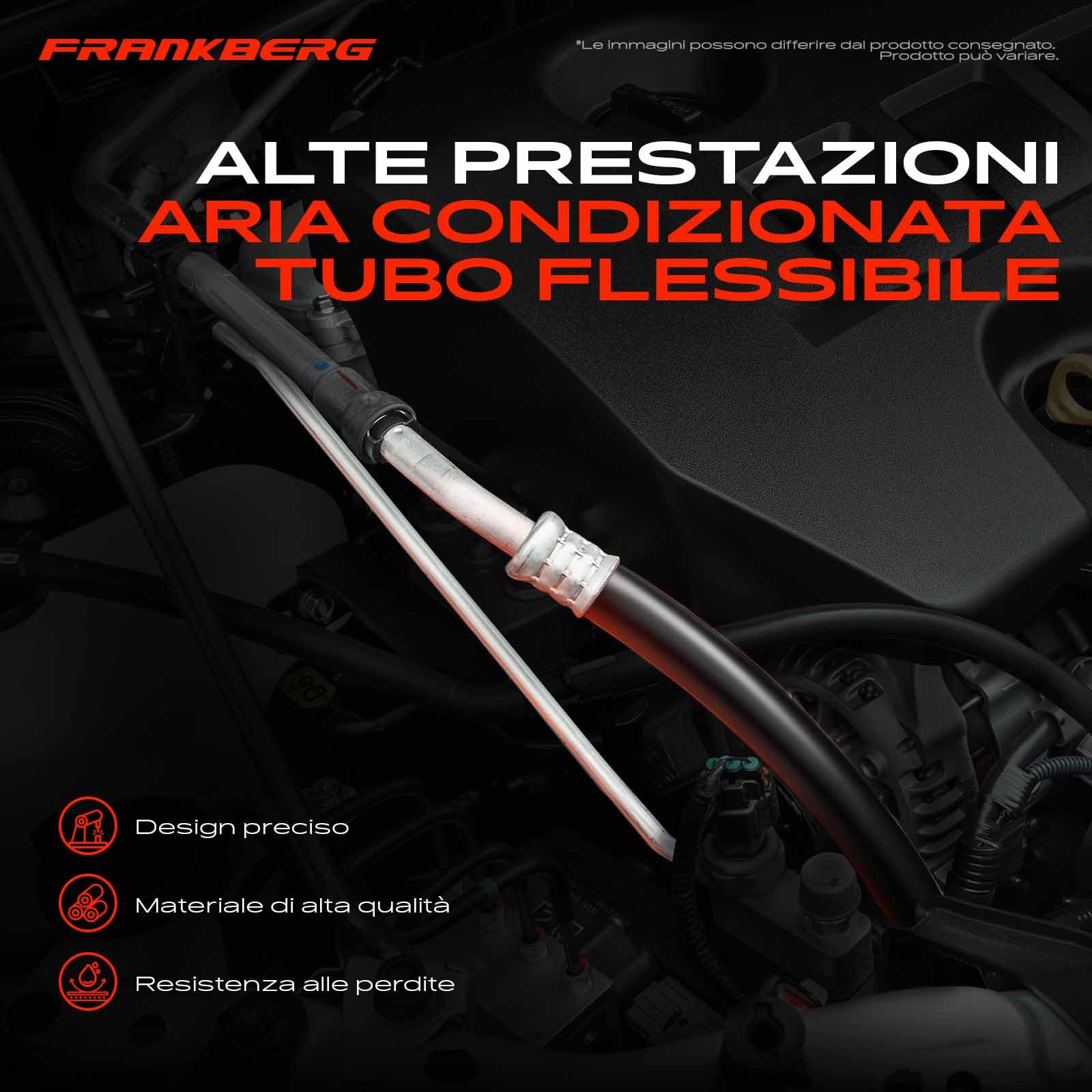 Frankberg Tubo di Carica Refrigerante Compatibile con Fiesta V JD JH 1.4 TDCi Fusion JU 1.4 TDCi Replace# 1315746,1477376