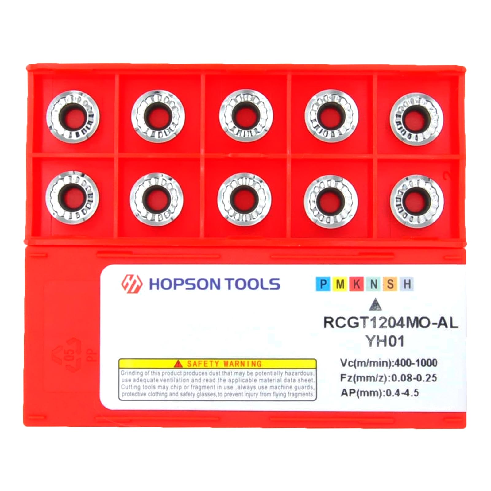 RCGT1204MO-ALU - Plaquitas indexables HM para mecanizado de aluminio o metales no ferrosos (10 unidades)