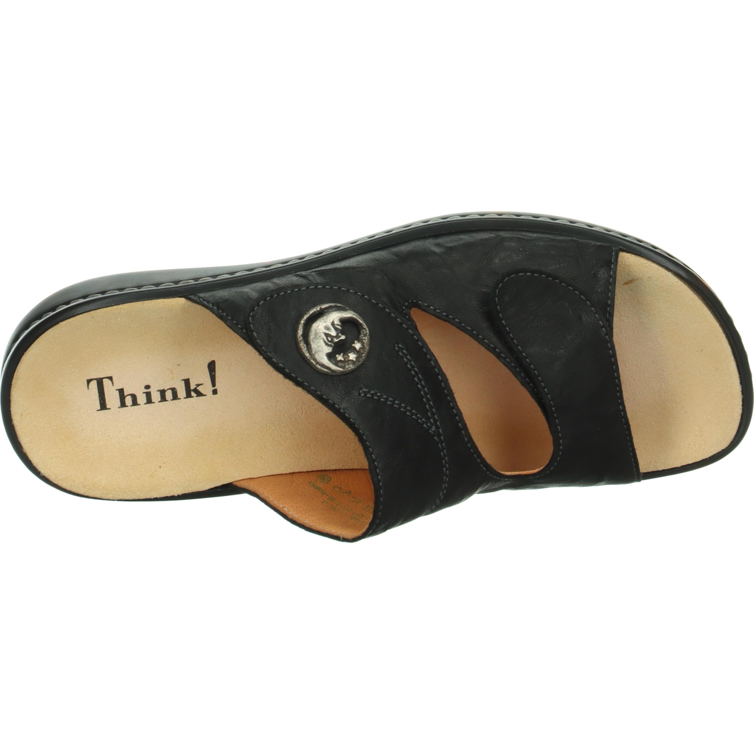 Think! Damen Camilla Chromfrei Gegerbte Nachhaltige Pantolette, Schwarz Kombi 0010, 39 EU – Ansicht 5