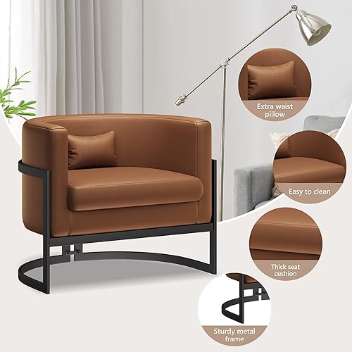 Miniatura 59 de Silla decorativa de terciopelo, moderna silla tapizada de barril verde, sillas de brazo ancho para sala de estar, dormitorio, club, sillas