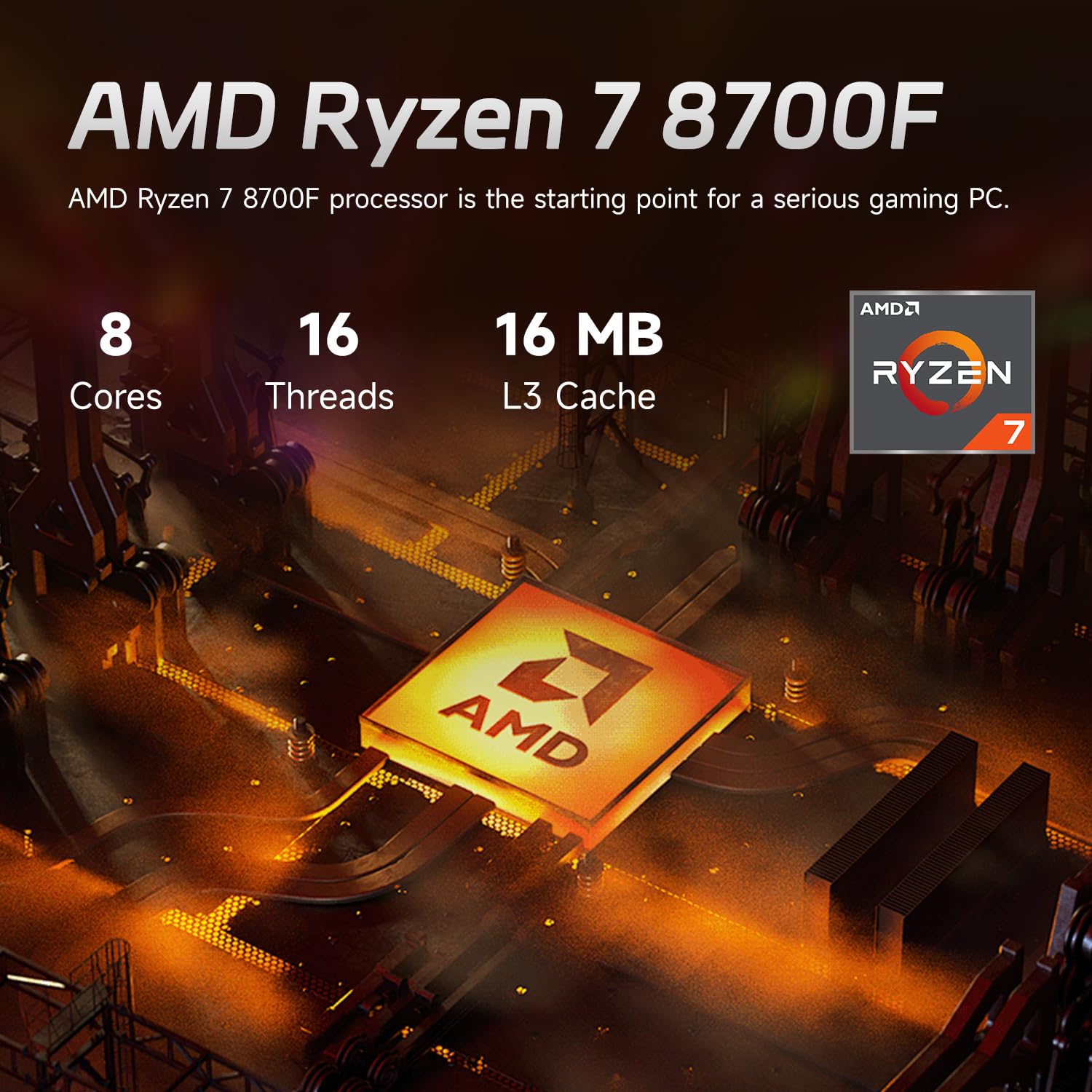 Amazon.com: HP OMEN 16L Gaming Desktop, AMD Ryzen 7 8700F (Beats