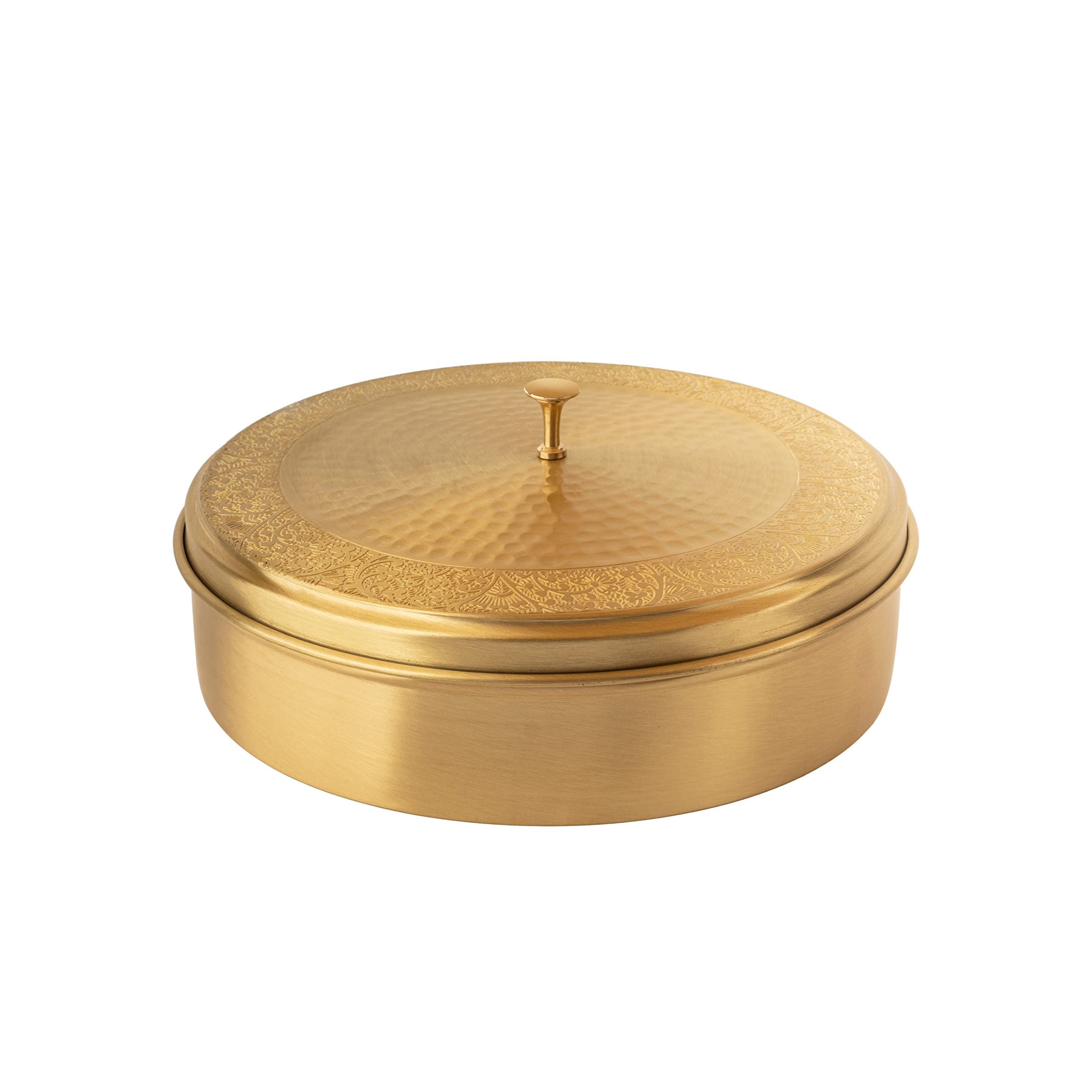 Brass Spice Box Set - Handcrafted Masala Container -1 Brass Spice Box Set - Handcrafted Masala Container -1