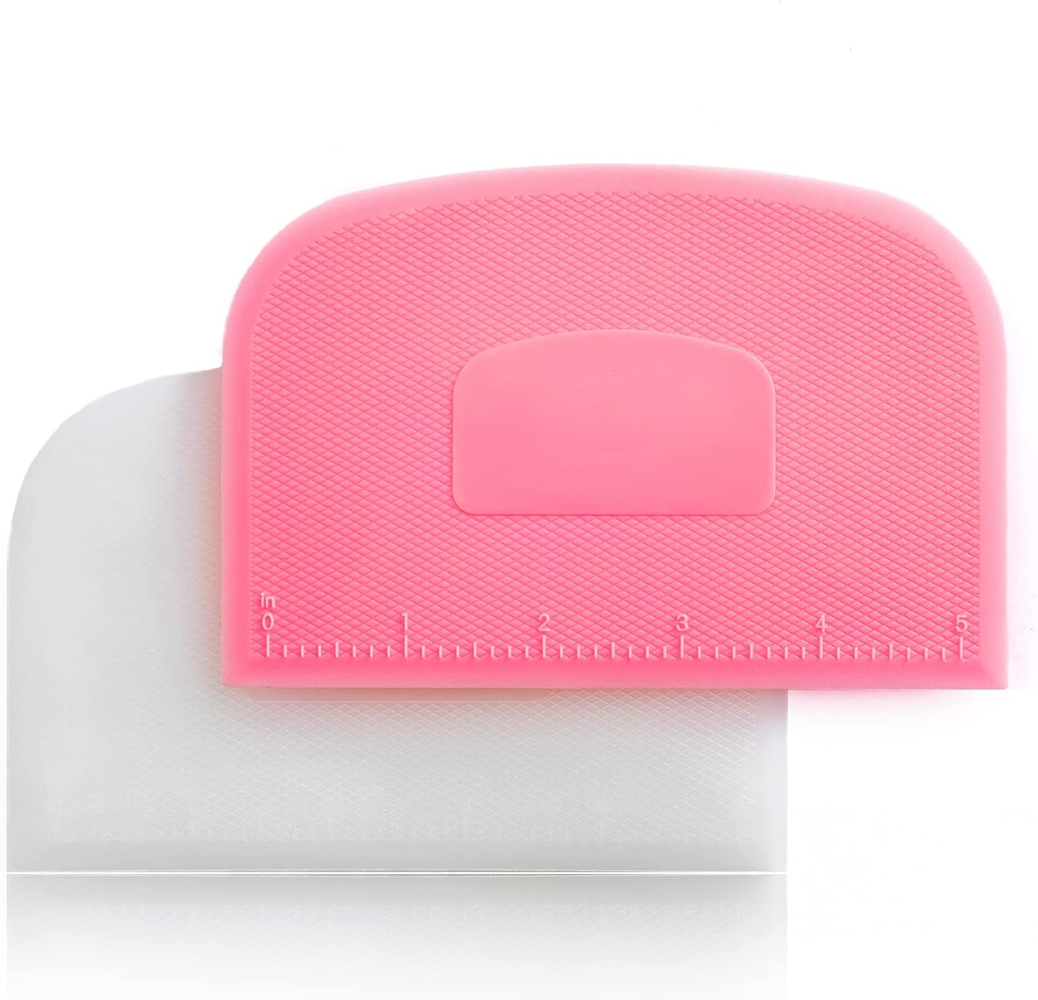 Amazon 粘土スクレーパーボウルスクレーパー 柔軟なPEプラスチックスクレーパー ベーキングベンチスクレーパー 多目的食品スクラッパー