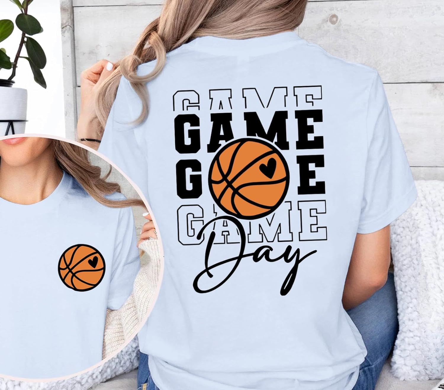 Basketball Mom Shirts for Women Game Day Shirt Funny Print Tshirts Vintage Graphic Tees Casual Summer Tops Lover Gift - Image 4