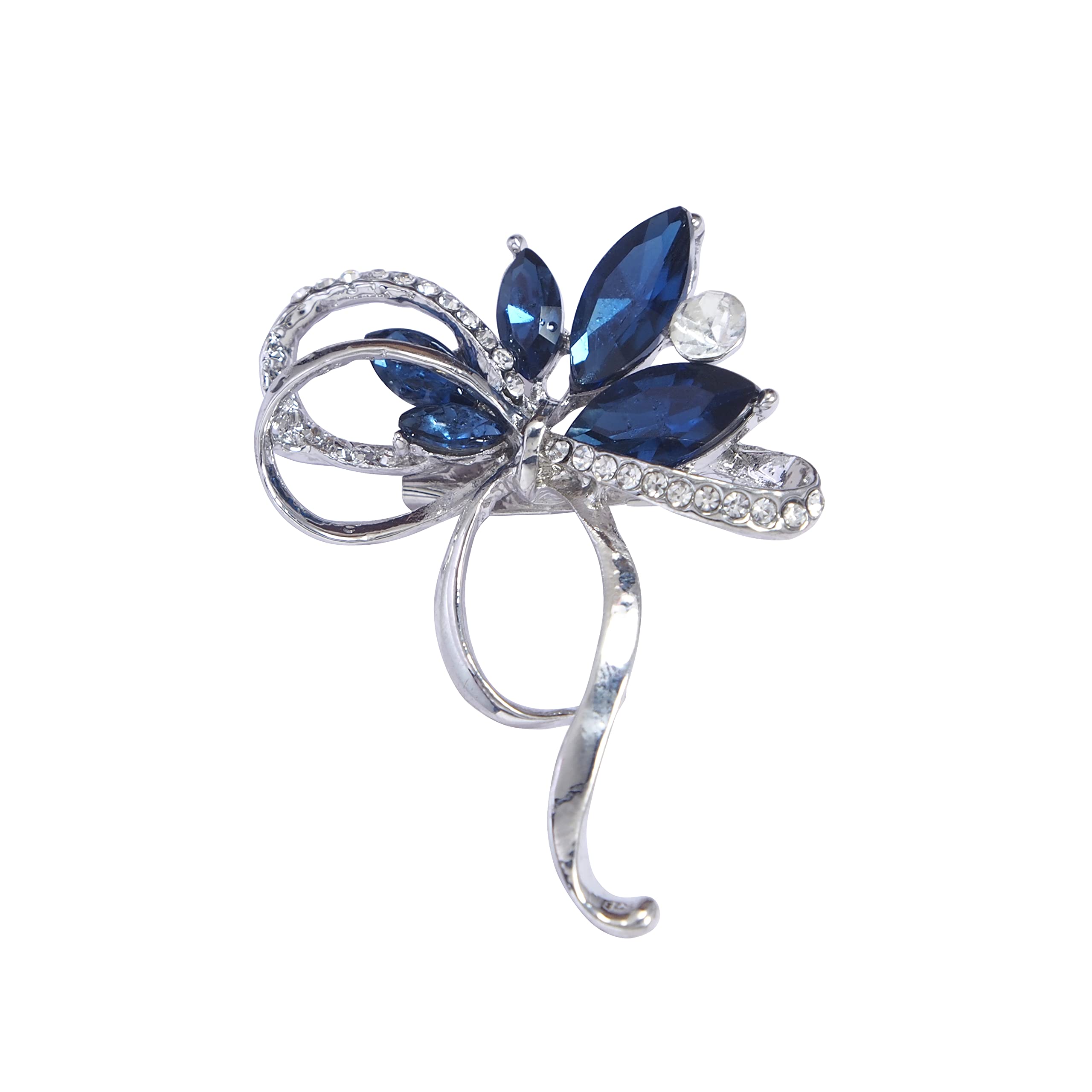 Adorn Blue Floral Brooch/Lapel Pin for Womens (B2079) (B0BTPH8JW6) Amazon Price History, Amazon Price Tracker
