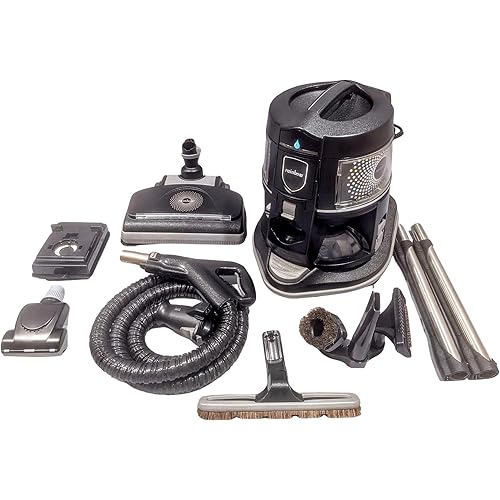 Rainbow Vacuum Cleaner Black with LED Light, Complete Floor Care Package for Carpet, Hard Floors, Pet Hair