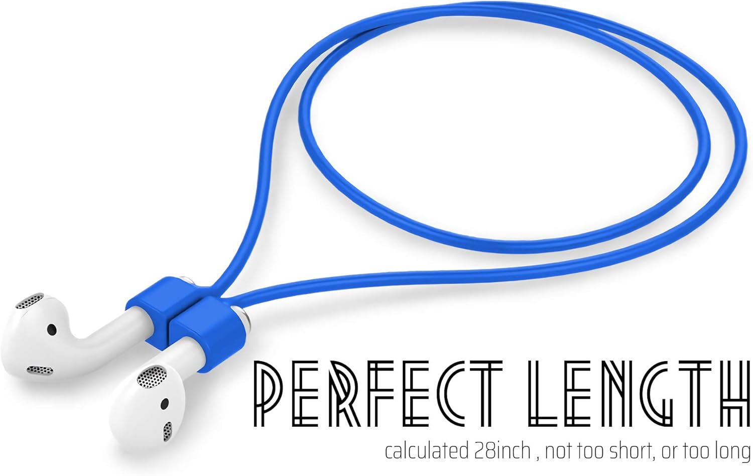 Get Special Price cobcobb Airpods Strap Magnetic Cord Anti-Lost Leash Sports String Accessories for Airpods Pro/2/1 (3 Blue)