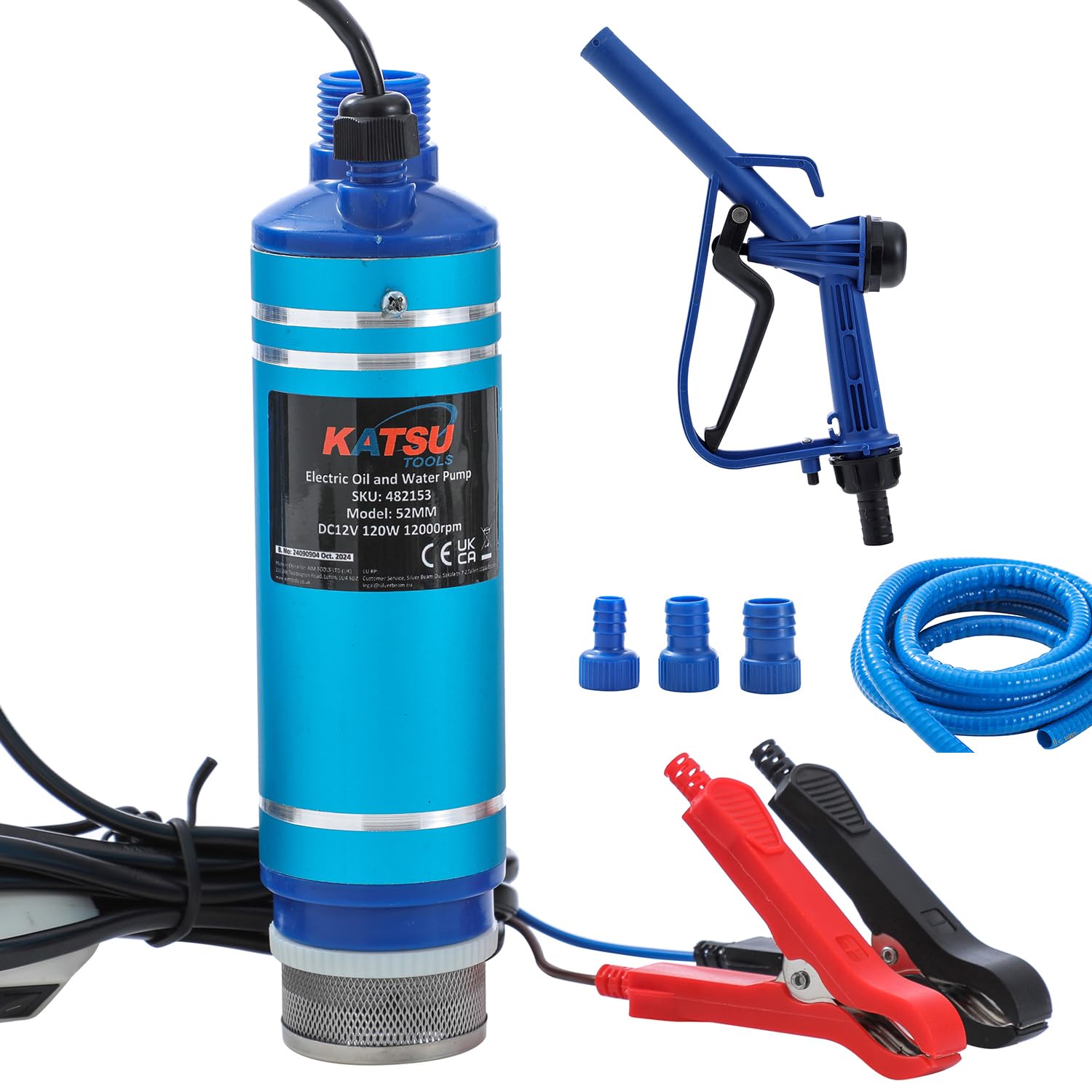 Katsu Tools 12v 51mm Diesel Fuel Oil Transfer Pump Kit
