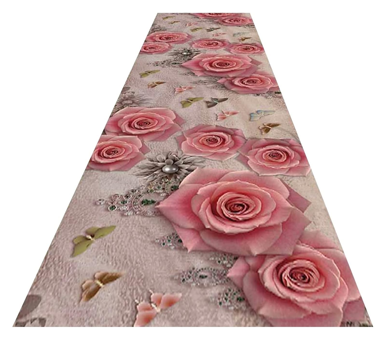 Tapis de couloir rose anti-glisse KEuLen pour sécuriser et décorer une allée de fête