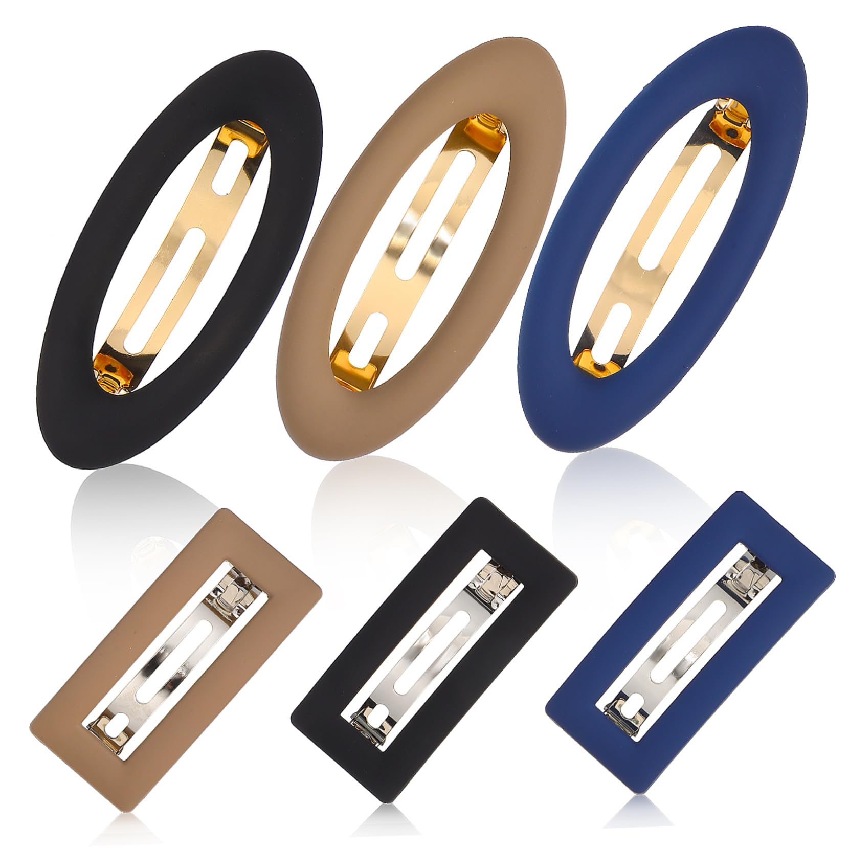 minkissy 18piezas Pinzas De Pelo Mate Para Mujeres De Clips Rectangulares y Ovalados Accesorios Prácticos Para Peinados Diarios y Ocasiones Especiales