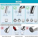 Vortopt Faucet Water Filter for Sink, Rapid Flow - 400 Gallons Faucet Mount Water Filtration System for Tap Watre, NSF Certified Reduces Chlorine & Bad Taste with 1 Replacement (White-T1-1Filter)