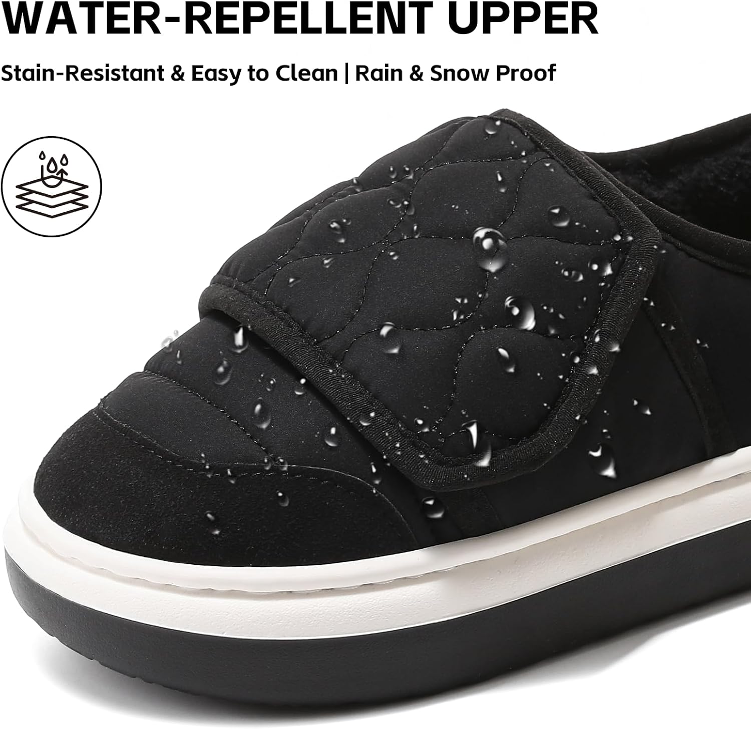 Winter Snow Boots Cold Weather Booties, Slip Resistant Outdoor Shoes with Hook and ... - Image 5