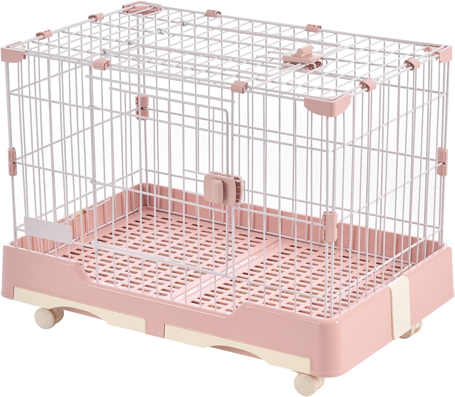 新品　うさぎケージ　ウサギケージ　小動物　ペット用品　ペットケージ　ピンク Amazon.co.jp: 小動物ケージ うさぎ ケージ キャスター付き 小型