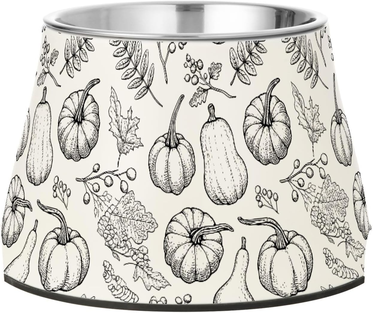 Autumn Fall Pumpkin Thanksgiving Pet Bowl Elevated Dog Bowls with Stainless Steel, Raised Dog Bowl for Comfortable Feeding and Easy Cleaning, for Pets.23301622