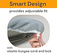 Vista 5 de SAVUK Funda para tabla de planchar y almohadilla de tamaño estándar de 18 x 49 pulgadas, grande extra ancha, ajuste de borde elástico ajustable
